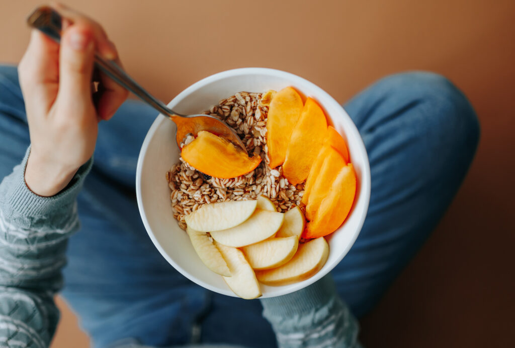 bowl of fresh fruit staying hydrated