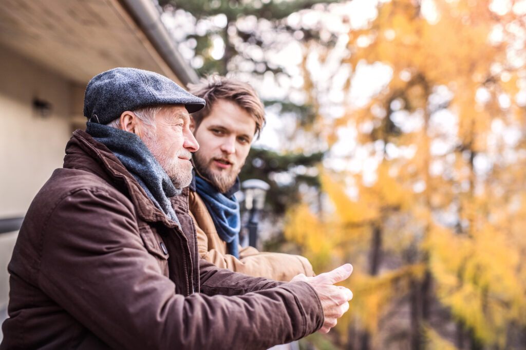 man speaking with role model